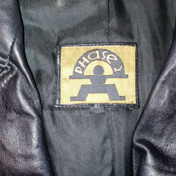 Phase 2 VTG Leather Trench Coat Sz XL..